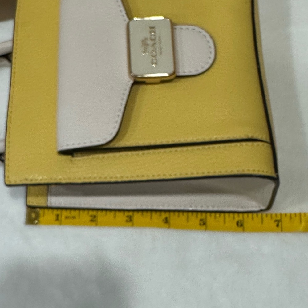 Coach Mini Bag in Yellow and White - Picture 4 of 11